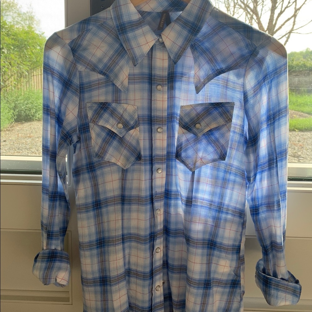 NWT Blue and White Flannel